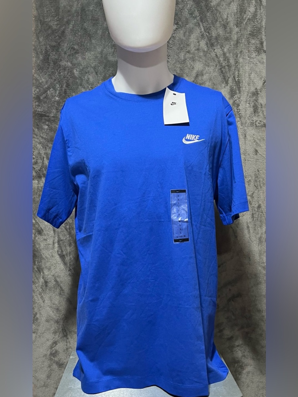 Nike Blue Short Sleeve Crewneck Tee with White Swoosh